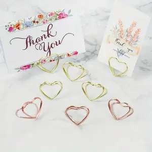Heart Shaped Sticky Note Holder, 10pcs/set Creative Sticky Note Clip, Desktop Message Holder, Office Stationery & Supplies