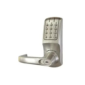 Codelocks CL5000 Electronic Door Lock - Heavy-Duty Grade 2 Brushed Steel Panic Access Kit, 1 3/4 in to 2 3/8 in Backset, Optional SFIC Prep