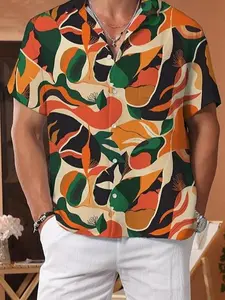 Mens Mexican Button Down Hawaiian ShirtSummer Casual Short Sleeve Beach Wear #Hawaii #Hawaiianshirt