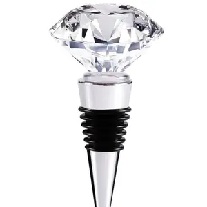 Crystal Diamond Wine Stopper - Stainless Steel Utensils