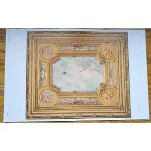 Dollhouse Ceiling Mural Wallpaper Sky Birds Painted Victorian 1:12 Scale Itsy Bitsy