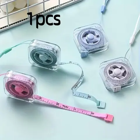 Cute Mini Soft Tape Measure, Portable Retractable Lock Mechanism, Clear Centimeter-Inch Scale, Sewing Accessories, Tape Measure For Sewing, Home, Waist, Chest, Height Measurement, Retractable Measuring Tape