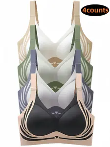 Women's Minimalist Solid Bra, Minimalist Soft Comfortable Breathable Bra, Women's Lingerie for Daily Wear, Bras for Women