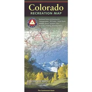 Colorado Recreation Map -- Benchmark, Sheet Map, Folded