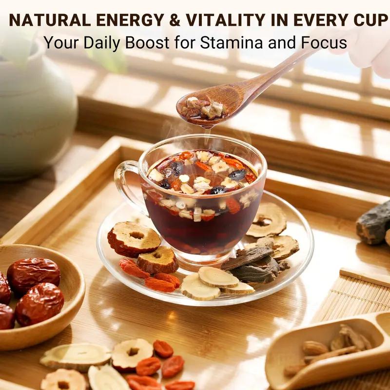 Organic tea leaves 120 Bags Suit Kidney Tea Formula Organic Ginseng Kidney Cleansing & Energy Tea - Eight Treasures  Formula-Ginseng Eight Treasures Herbal Tea | Ancient Formula for Kidney Health & Overall Wellness, Men & Women