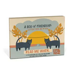 A Box of Friendship Fill in the Love Read Me When Box of Letters to Friend