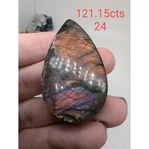 Sunset Labradorite Cabochons - 30mm+ - AAA flash - Rainbow Flash - B-Purple