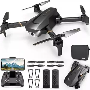 4DRC V4 Foldable Mini Drone With 1080P HD Camera 3 Batteries for Adults Kids Portable 26 Mins Flight Time Multiple Functions Ideal Gift