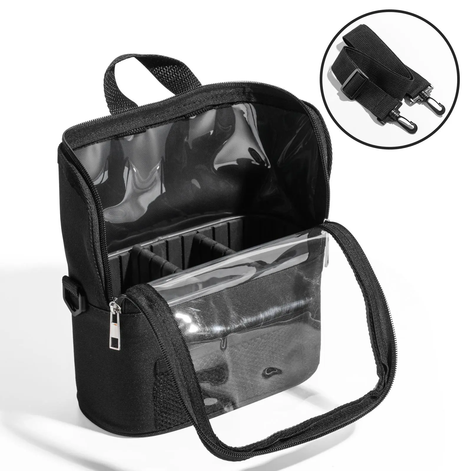 Large Capacity Transparent Makeup Bag, Clear Cosmetic Bag, 1 Count Makeup Brush Storage Bag, Makeup Organizer, Cosmetic Storage Bag, Makeup Supplies Storage Bag, Travel Cosmetic Bags, Cosmetics Bag, Makeup Pouch, Cosmetic Pouches
