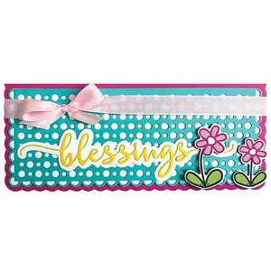 Crafts & Sewing The Stamps of Life Scalloped Slimline Card Die Set