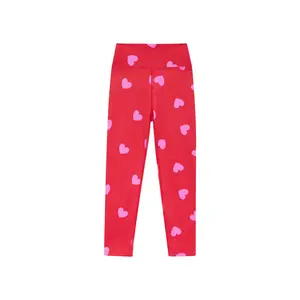 BEACH RIOT Little Peppa Legging in Royal Red Hearts