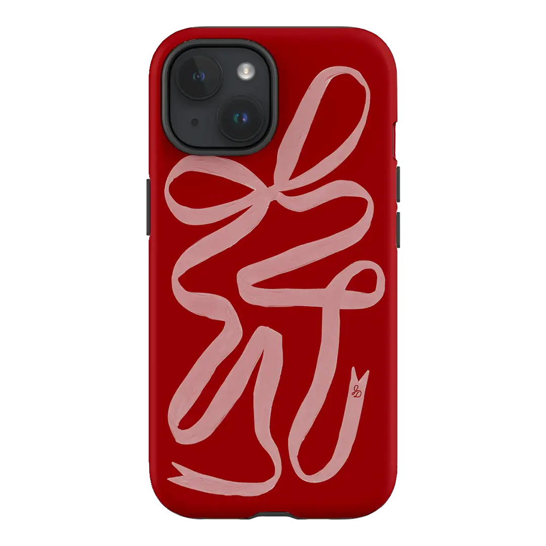 Valentine Ribbon Tough phone case, Cute phone case, Luxury Phone case, Double Layer Shockproof Protective Cover, Compatible with iPhone 17 Air 16 Plus 15 Promax Pro Max 14 13 12 11 & Samsung 22-25 Ultra Plus Fe EDGE