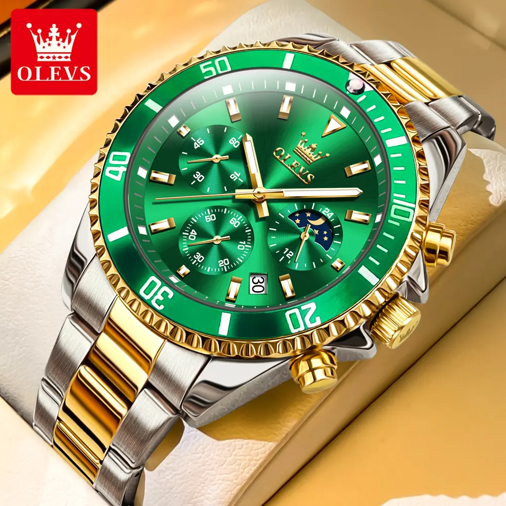 Teen & Men’s Cool Sporty Analog Quartz Watch, Chronograph Function, Luminous Hands, 3ATM Daily Splash Resistant Fashion Wristwatch