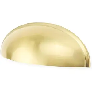 10 Pack 3 in Light Brass Bin Cup Pulls Brushed Gold Cabinet Pulls Gold Cup Drawer Dresser Hardware Closet Door Pulls