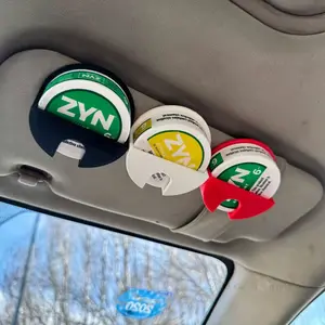 Universal Clip - On Car Visor Dip Can Holder, Compact Durable Organizer,Essential Accessory for Zyn Pouches,Gift for Boyfriends or Husbands, Also Great for Free Storage |   Perfect for Cars, Trucks, SUVs