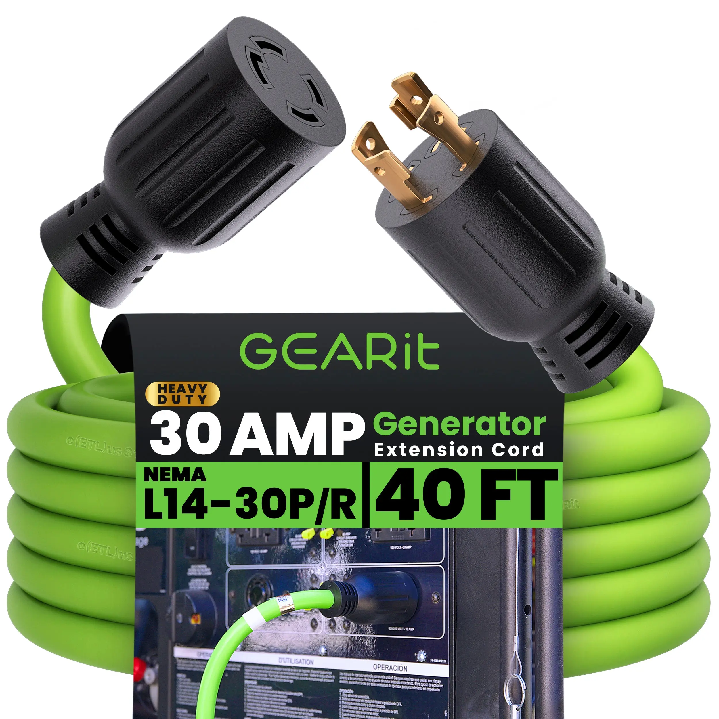 30 Amp NEMA L14-30 Generator Extension Power Cord 30 Amp NEMA L14-30 Generator Extension Power Cord