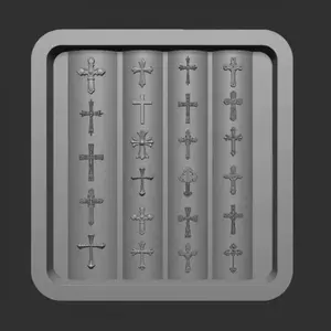Cross Shape Silicone Nail Mold DIY Nail Charms Making Tool Handmade Nail Art