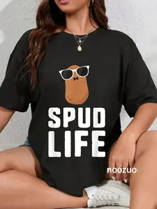 100% Cotton Spud Life Funny Potato Food Humor Vegetable Gift T-Shirt