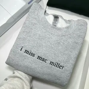 Music-Inspired Embroidered Sweatshirt, Vintage Aesthetic Quote Pullover, Unisex Cozycore Crewneck for Emotional Vibes