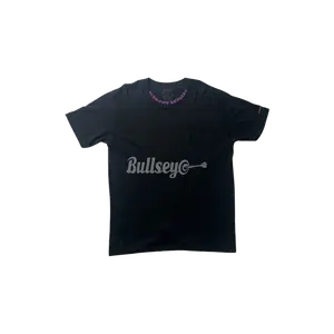 Chrome Hearts Purple Neck Letters Black T-Shirt
