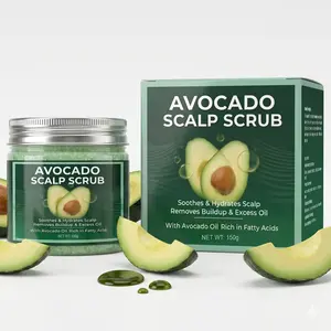 Avocado Scalp Scrub – Gentle Exfoliating Treatment for Oily, Flaky & Dry Scalp – Removes Buildup & Excess Oil with Natural Avocado Oil – Soothes & Hydrates for Healthy, Shiny Hair – Flake-Free Scalp Care – 150g