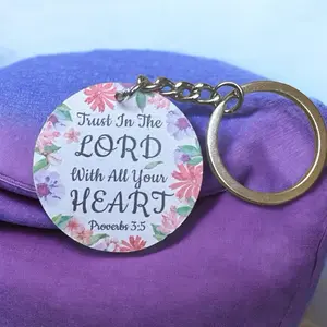 Scripture Keychain, Inspirational Religious Accessory for Daily Carry, Durable Metal Key Ring for Faithful Individuals