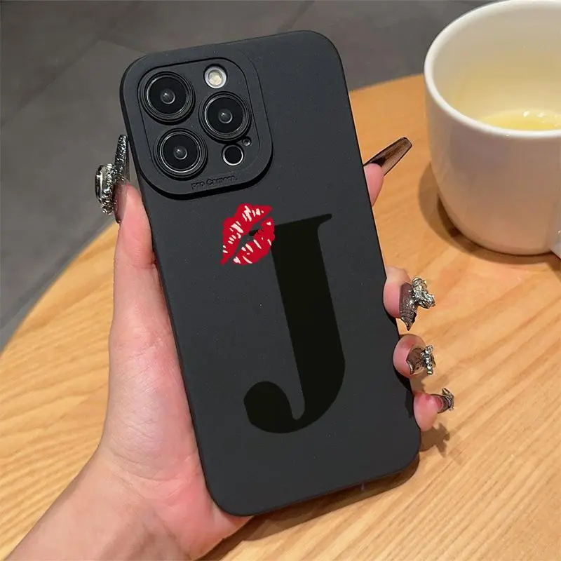 Letter J Pattern Phone Case, Anti-drop Cellphone Protective Case, Total Protective Shockproof Mobile Phone Cover for iPhone, Casing, Smartphone, Accessories, Shockproof Protector