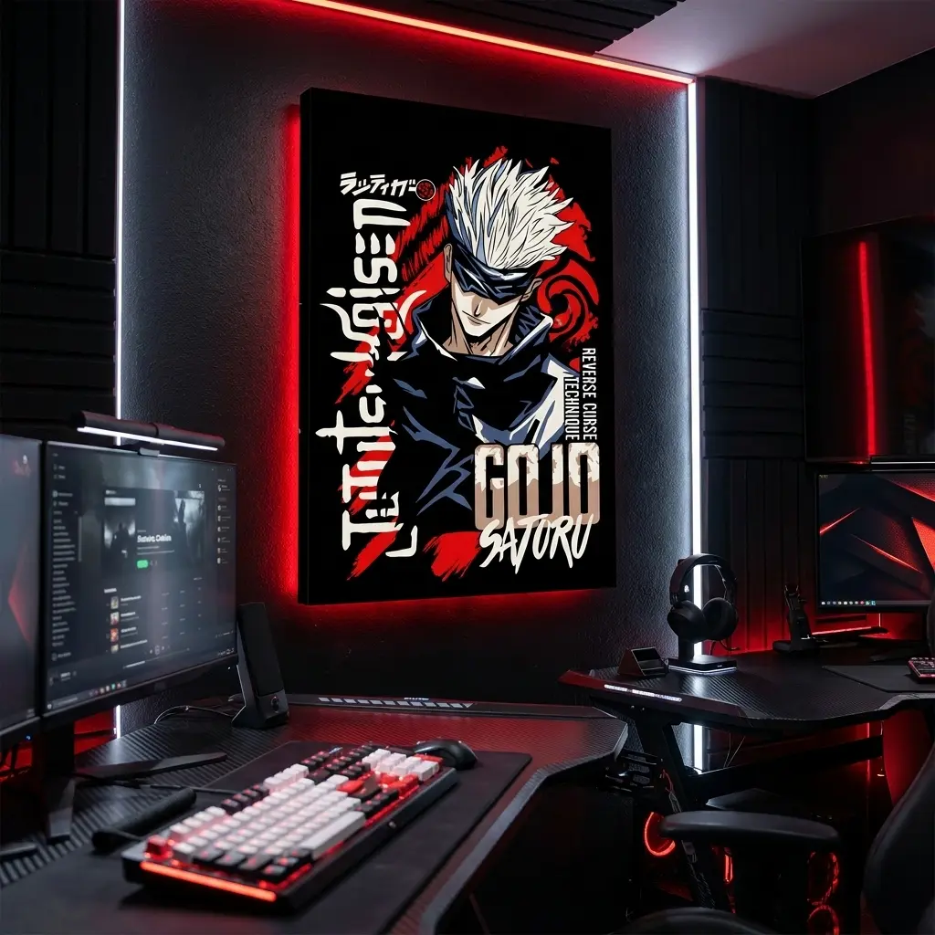 Jujutsu Kaisen Anime   Art JJK Gojo Satoru Reverse Curse Technique Poster Framed  Print Graphic Manga  Decor Room Aesthetic Otaku Gifts