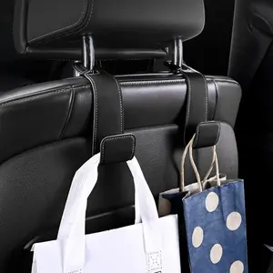 Car Seat Back Storage Hook, 1 Count PU Leather Car Seat Back Hanging Hook, Universal Car Interior Accessories for Stowing & Tidying, Car Organization Supplies