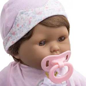 JC Toys Berenguer Boutique Baby Doll Gift Set Open/Close Eyes in Pink Window Box - Brown Hair Hispanic