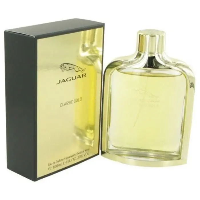 JAGUAR CLASSIC GOLD by Jaguar Men's Citrus-Floral-Fruity Musk-Vanilla EDT Spray, 3.3/3.4 oz, New in Box, Men's Cologne, Perfume For Sale, Elegant Cologne, Fragrance Scent, Men's Fragrance, Perfume Aroma Scent, Male Wear, 3.4 Fl Oz