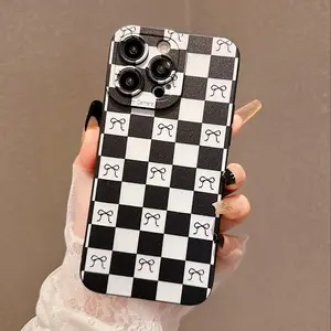 Bow Pattern Phone Case, Decorative Phone Protector Cover, Phone Guard, Phone Accessories Compatible with iPhone 11 12 13 14 15 Pro Max 15 Plus 16 16 Pro Max, Casing