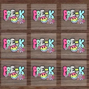 9 Pcs Custom Iron on Transfers 4 in. x 4 in Your Logo Personalized Customer for T-Shirts Chest Logo Iron on Decals Heat Transfer Sticker for Clothes DTF Transfer Ready