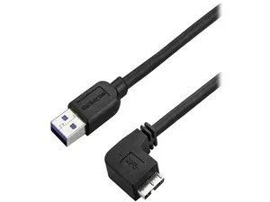 StarTech.com 2m 6 ft Slim Micro USB 3.0 Cable - USB 3.0 A to Right-Angle Micro USB - USB 3.1 Gen 1 (5 Gbps)
