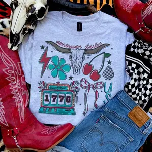 American Darlin’ Collage Shirt, Vintage Western Graphic Tees, Western Outfits Women, Country Concert Outfits, Western Tops Clothes, Women's Graphic Tees, Westernn Comfort Color Clothing, Cowgirl Outfits Stuff Sweatshirt, Hoodie