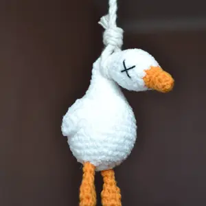Yarn Bear - Crochet Goose Car decor, hanging goose