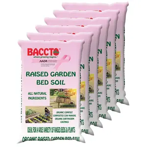 Michigan Peat Company BACCTO Raised Bed Soil for All Plants, 1.5 Cu Ft, 6 Pack