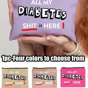 Diabetes Care Travel Storage Bag, Unisex Adult Cosmetic and Medicine Organizer, Insulin Pouch, Diabetes Patient First Aid Kit, Gift Set, Travel Accessories, Travel Organization Pouch