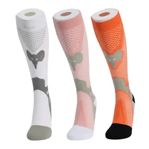 3 Pairs Compression Socks Unisex Knee high Calves for Flying Running for Woman & Man Multi-Purpose