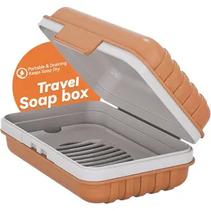 Travel Soap Dish with Lid - Draining Soap Bar Holder- Portable Soap Case for Traveling, Camping, Outdoor, Gym, Bathroom,Travel Essentials