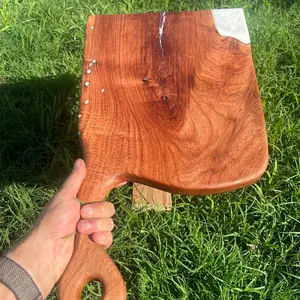 Mesquite & White Epoxy Cutting Board