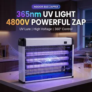 TazTir Buzbug LED Bug Zapper Indoor, 3 Efficient 4800V, Energy Saving & Dual Band Attraction, High-Voltage Electric Mosquito Zapper, Fly Trap Mosquito Trap, Fly Killer Fly Zapper