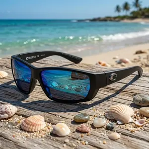 Costa Del Mar Sunglasses for Men - Fantail Mens Polarized Sunglasses, UV Protection for Fishing, Boating & Beach 580G Size 59