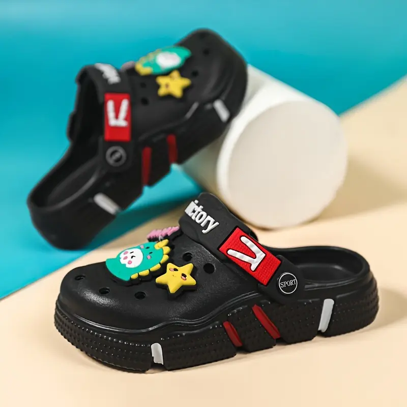 [Anti Odor |                 EVA] Anti Odor EVA Boy's Slip On Clogs |                 Hollow Out Sandals For Indoor Casual Activities |                 Outdoor Summer Beach Walking All Seasons kid