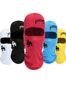 Unisex Sports Letter Print Balaclava Hat, Breathable Cool Face Mask, Windproof Cycling Outdoor Adjustable Headgear, 1/5 Pack, Face Cover