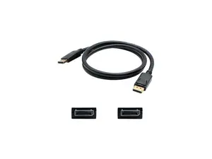 AddOn 2ft DisplayPort Cable M/M Resolution Up to 4K UHD Black DISPLAYPORT2F