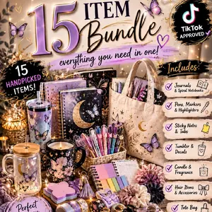 Mangos Capsule Collection A5 Size Diary & 15 Assorted Office Stationery, Self-Care, Lifestyle Items