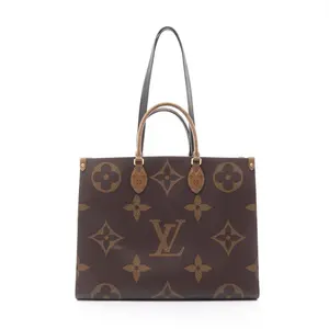 Pre-owned Louis Vuitton Canvas Tote Bags OnTheGo GM Monogram Giant Reverse Coated Tote Bag