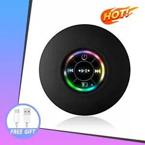 2025 NEW Gift for Children! Enhance Bathing Happiness RGB Light Mini Bluetooth Shower Speaker,Portable Bluetooth-compatible Speaker for Beach, Shower & HomeMini Portable Wireless Speaker.ortable Wireless Speaker with Suction Cup.