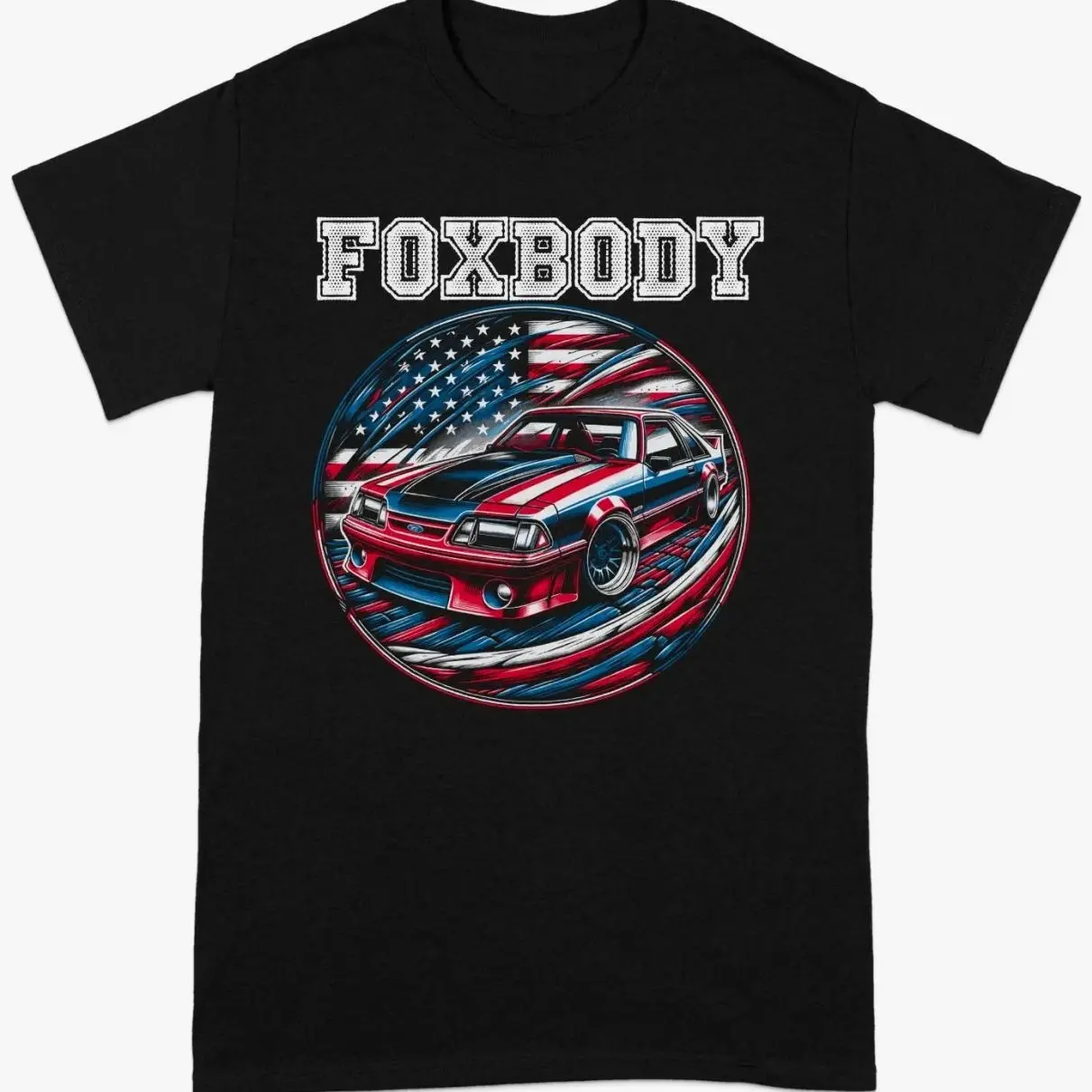 American Flag, Foxbody Ford 5.0, Stang Car enthusiast T-Shirt Sweatshirt Hoodie, Car Enthusiast and Fans Gift
